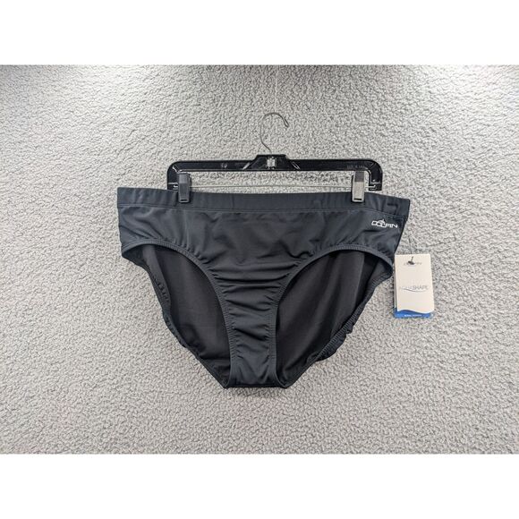 Dolfin Aquashape Women's *NEW* Black Bikini Swim Bottom Moderate Coverage 2XL - Picture 1 of 6
